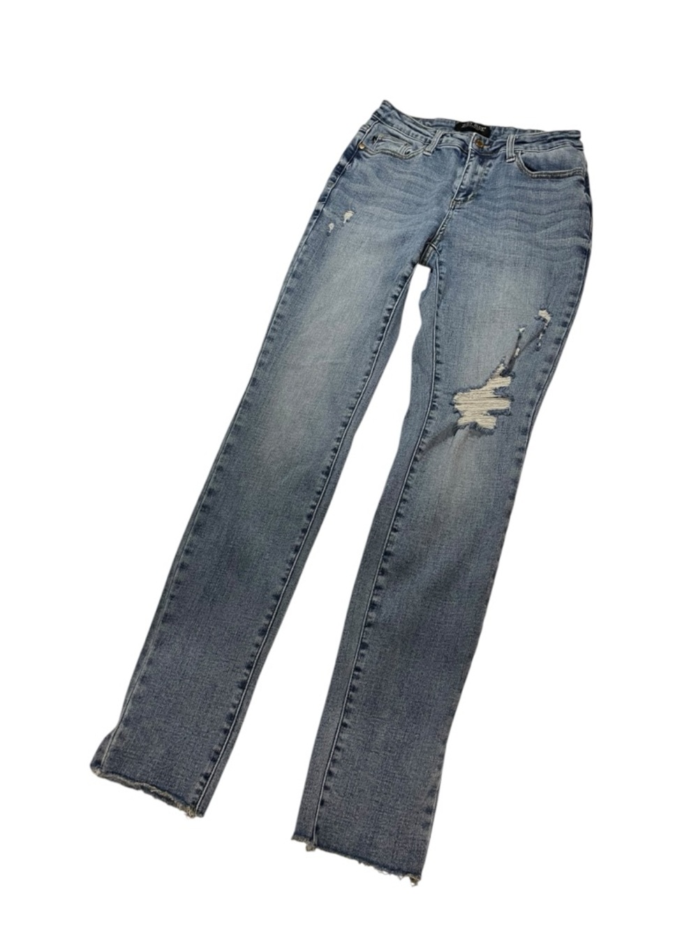 Judy Blue Light Blue Distressed Straight Leg Jeans